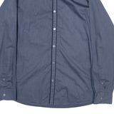 TED BAKER Mens Shirt Blue Striped Long Sleeve M
