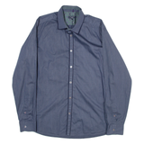TED BAKER Mens Shirt Blue Striped Long Sleeve M