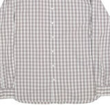 BEN SHERMAN Mens Shirt Grey Gingham Long Sleeve M
