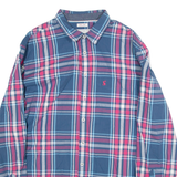 JOULES Slim Fit Mens Shirt Blue Check Long Sleeve L