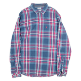 JOULES Slim Fit Mens Shirt Blue Check Long Sleeve L