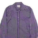 TED BAKER Mens Shirt Purple Striped Long Sleeve M
