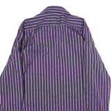 TED BAKER Mens Shirt Purple Striped Long Sleeve M