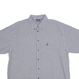 KANGOL Mens Shirt Black Gingham 2XL