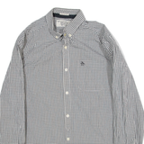 PENGUIN BY MUNSINGWEAR Heritage Slim Fit Mens Shirt Black Gingham Long Sleeve M