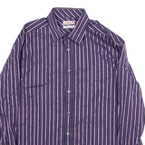 TED BAKER Mens Shirt Purple Striped Long Sleeve L
