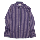 TED BAKER Mens Shirt Purple Striped Long Sleeve L