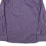 TED BAKER Mens Shirt Purple Striped Long Sleeve L
