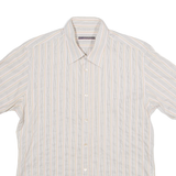TED BAKER Mens Shirt Cream Striped M