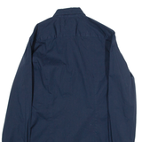 TOMMY HILFIGER Slim Fit Mens Plain Shirt Blue Long Sleeve S