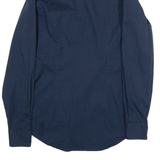 TOMMY HILFIGER Slim Fit Mens Plain Shirt Blue Long Sleeve S