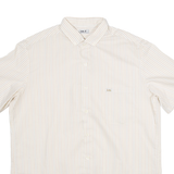 Mens Shirt Cream Striped L