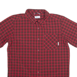 COLUMBIA Mens Shirt Red Check M