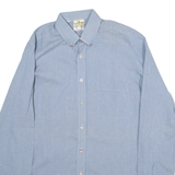 CLUB Mens Shirt Blue Striped Long Sleeve M
