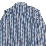 Womens Shirt Blue Crazy Pattern Long Sleeve M