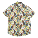 PIER ONE Mens Hawaiian Shirt Brown Floral M