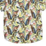 PIER ONE Mens Hawaiian Shirt Brown Floral M