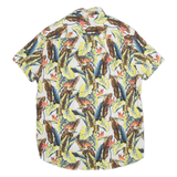 PIER ONE Mens Hawaiian Shirt Brown Floral M