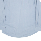 MANHATTAN Mens Plain Shirt Blue Long Sleeve M