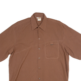 Mens Plain Shirt Brown 2XL