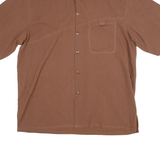 Mens Plain Shirt Brown 2XL