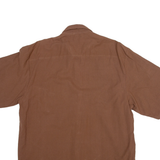 Mens Plain Shirt Brown 2XL
