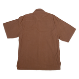 Mens Plain Shirt Brown 2XL