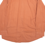 Mens Plain Shirt Orange Long Sleeve M