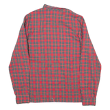 Mens Shirt Red Plaid Long Sleeve M