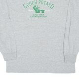 STEVE & BARRY Couch Potato Mens T-Shirt Grey Long Sleeve USA M