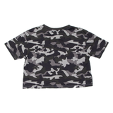 ELLESSE Cropped Womens T-Shirt Black UK 8