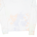 CHAMPION Tie-dye Womens T-Shirt White Long Sleeve S
