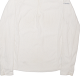 COLUMBIA Womens Fleece White 1/4 Zip S