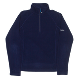 BERGHAUS Womens Fleece Blue 1/4 Zip UK 8