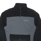 COLUMBIA Tall Cropped Womens Fleece Black 1/4 Zip XL