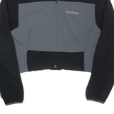 COLUMBIA Tall Cropped Womens Fleece Black 1/4 Zip XL
