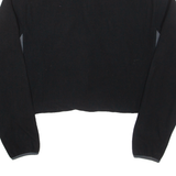 COLUMBIA Tall Cropped Womens Fleece Black 1/4 Zip XL