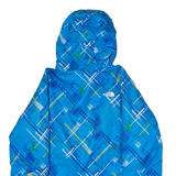 THE NORTH FACE Womens Ski Jacket Blue Hooded Crazy Pattern L