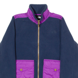 THE NORTH FACE Womens Fleece Jacket Purple Colourblock S