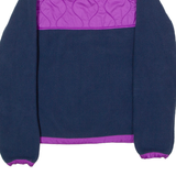 THE NORTH FACE Womens Fleece Jacket Purple Colourblock S