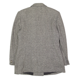 HEDI PORTMAN Womens Blazer Jacket Grey Knit Wool 90s Houndstooth UK 10