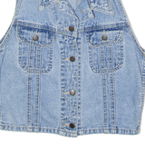 JACK MORGAN Womens Denim Waistcoat Blue 90s UK 6