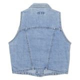 JACK MORGAN Womens Denim Waistcoat Blue 90s UK 6