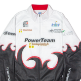 OWAYO Powerteam Swiss Cycling Mens Track Jacket White Crazy Pattern 2XL