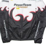 OWAYO Powerteam Swiss Cycling Mens Track Jacket White Crazy Pattern 2XL