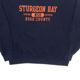 BIG COTTON Sturgeon Bay Mens Sweatshirt Blue USA L