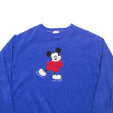DISNEY Mickey Mouse Fleece Womens Sweatshirt Blue M