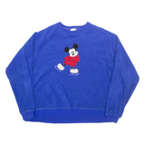 DISNEY Mickey Mouse Fleece Womens Sweatshirt Blue M
