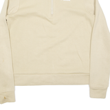 PUMA Womens Sweatshirt Beige 1/4 Zip S