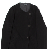 MARC O'POLO Womens Overcoat Coat Black Wool UK 6